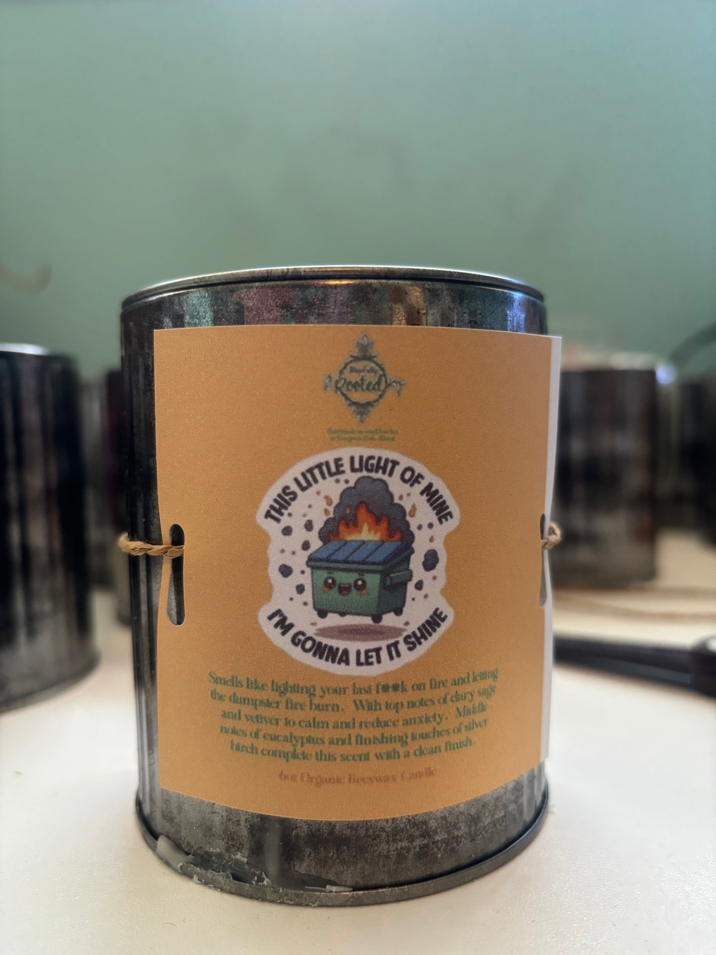 8oz Lemon Lavender Dumpster Fire Candle