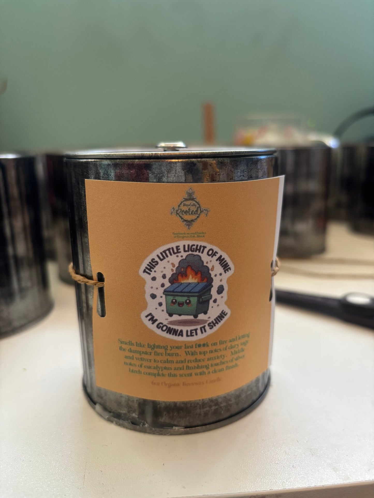 8oz Lemon Lavender Dumpster Fire Candle
