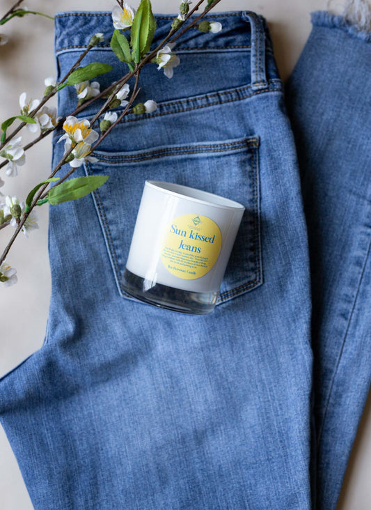 8oz Sun-kissed Jeans Beeswax Candle
