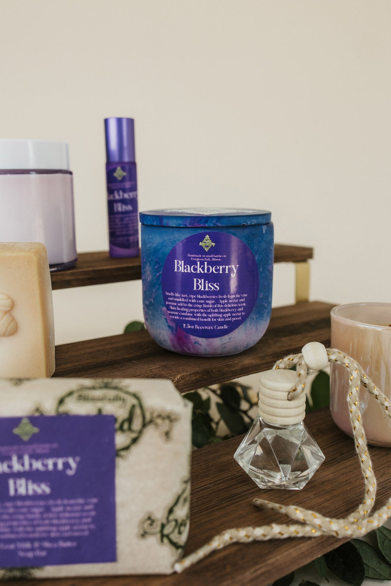 8oz BlackBerry Bliss Beeswax Candle
