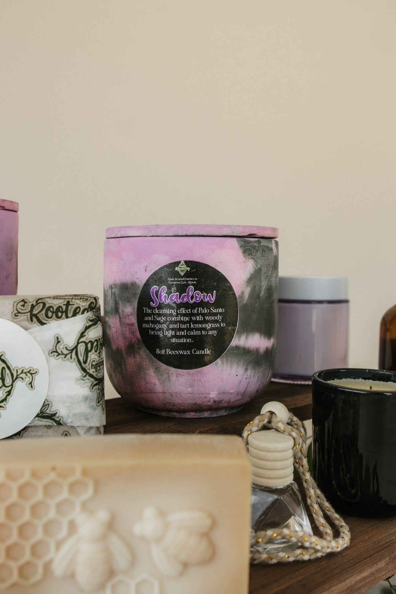 Shadow 8oz Beeswax Candle