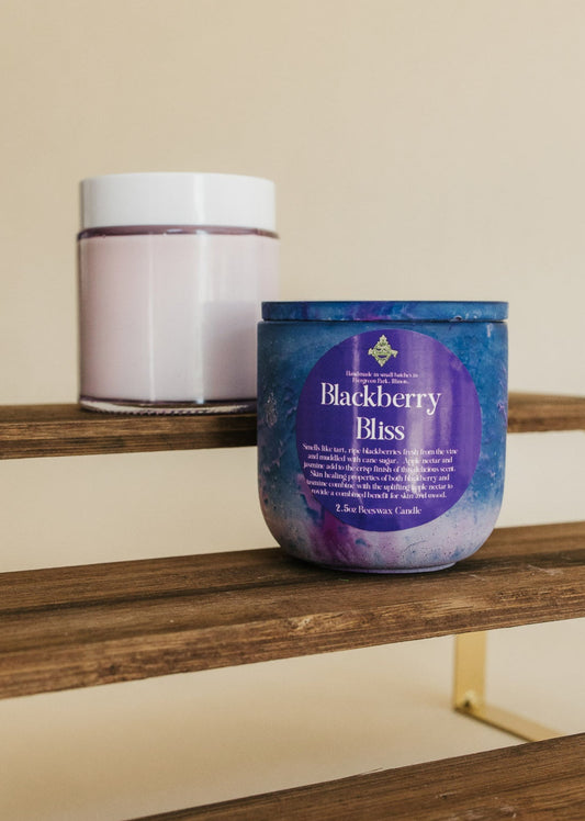 8oz BlackBerry Bliss Beeswax Candle