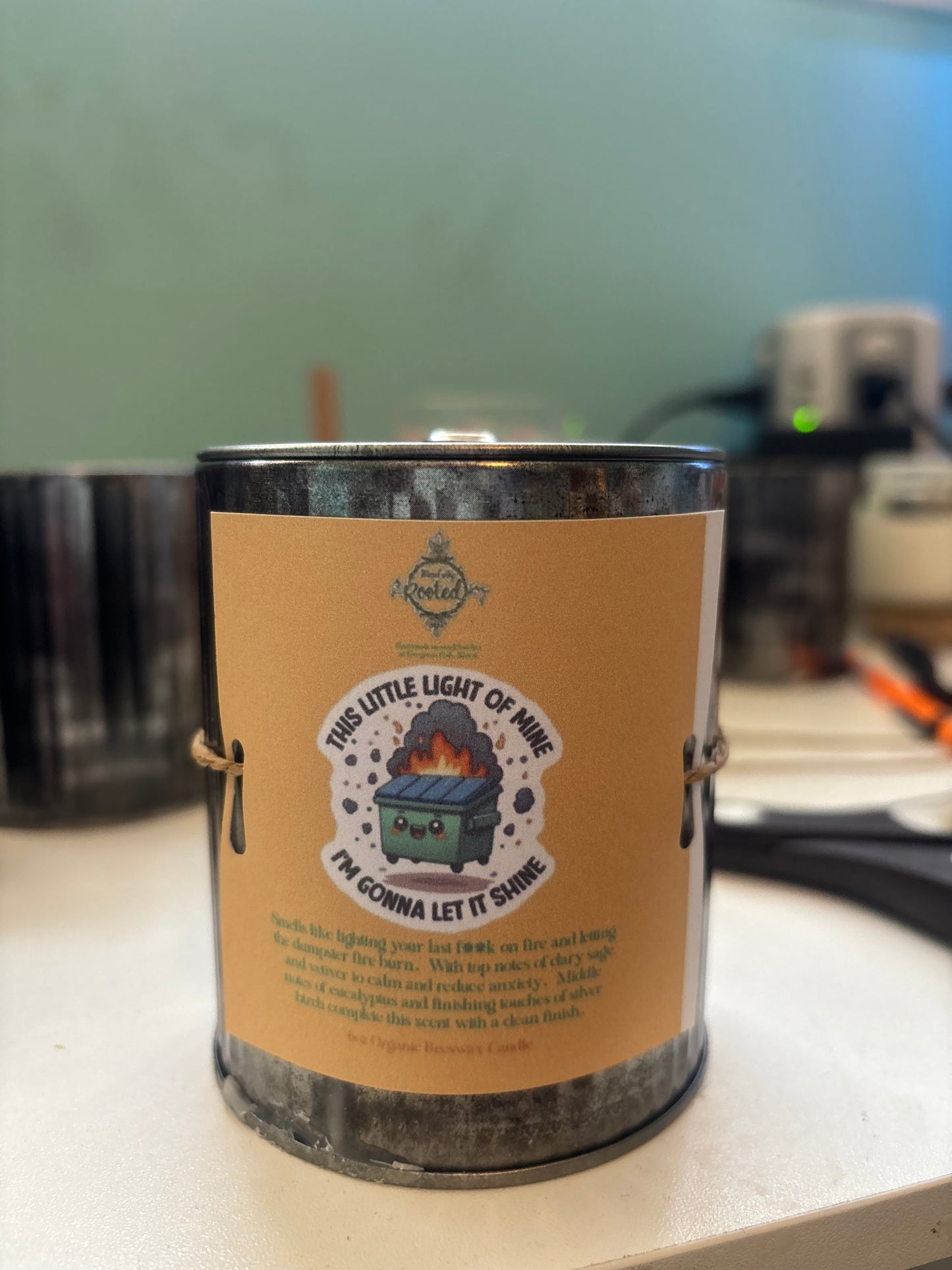 8oz Lemon Lavender Dumpster Fire Candle